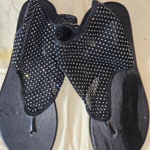 BCBG Black Sparkling Sandals